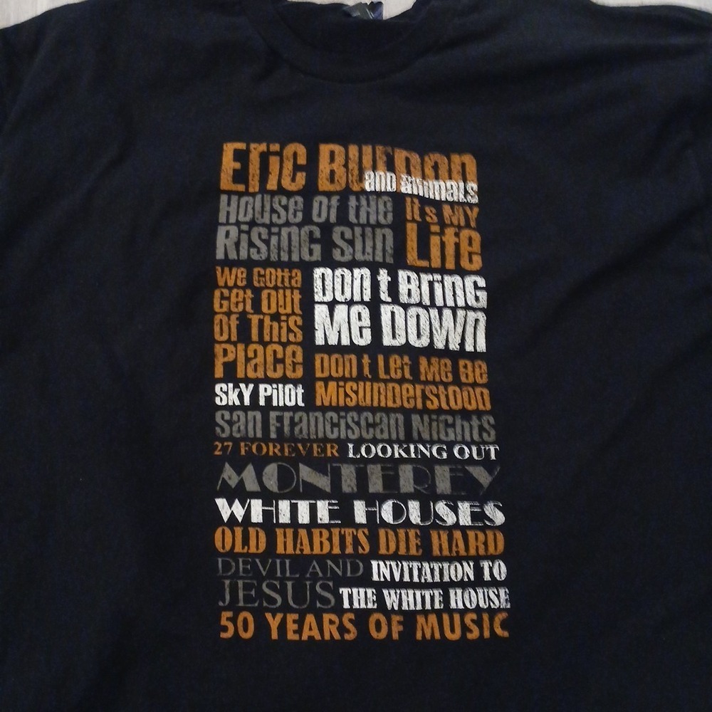 Vintage Eric Burdon The Animals Retrospective Promo T Tee Shirt XXL Black Rare - Picture 6 of 7